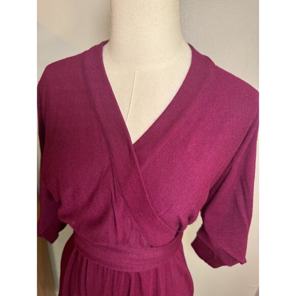 Vintage 1970s Dress CHH Carol Horns Habitat Cotton Dress Small Deep Purple Retro - Picture 5 of 12